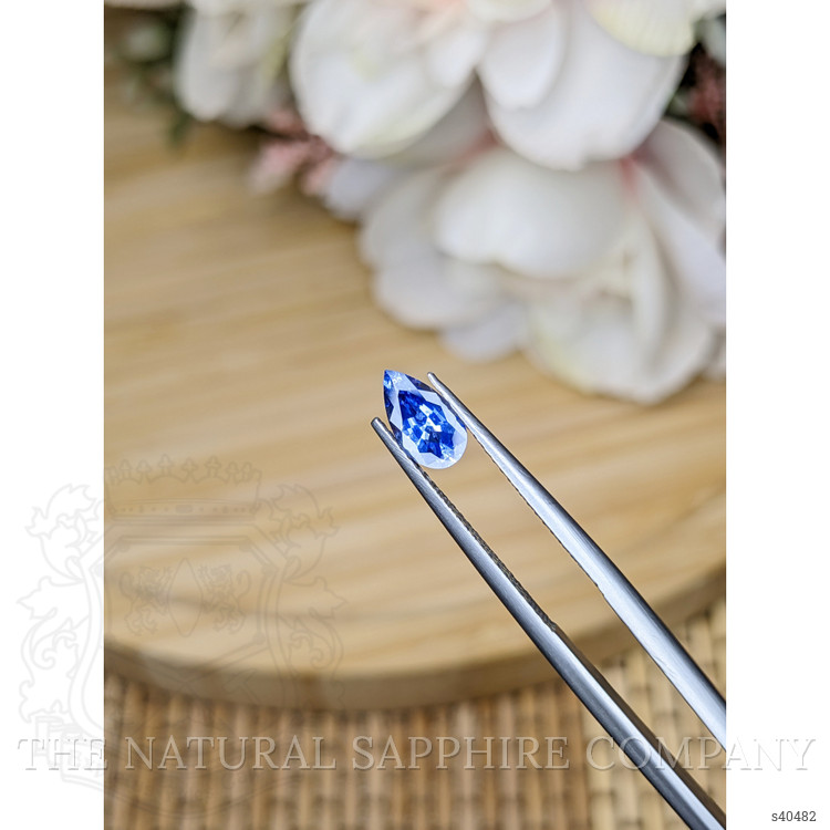 0.88 Ct. Blue Sapphire from Ceylon (Sri Lanka)