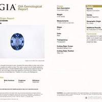 5.00 Ct. Blue Sapphire from Ceylon (Sri Lanka) Scan Report