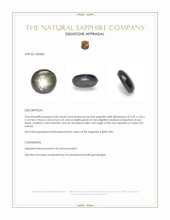 0.68 Ct. Brown Star Sapphire from Ceylon (Sri Lanka) Appraisal
