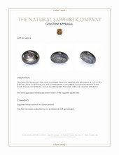 3.56 Ct. Black Star Sapphire from Thailand Appraisal