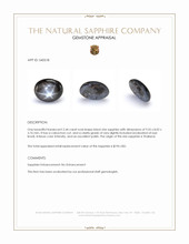 2.44 Ct. Black Star Sapphire from Thailand Appraisal