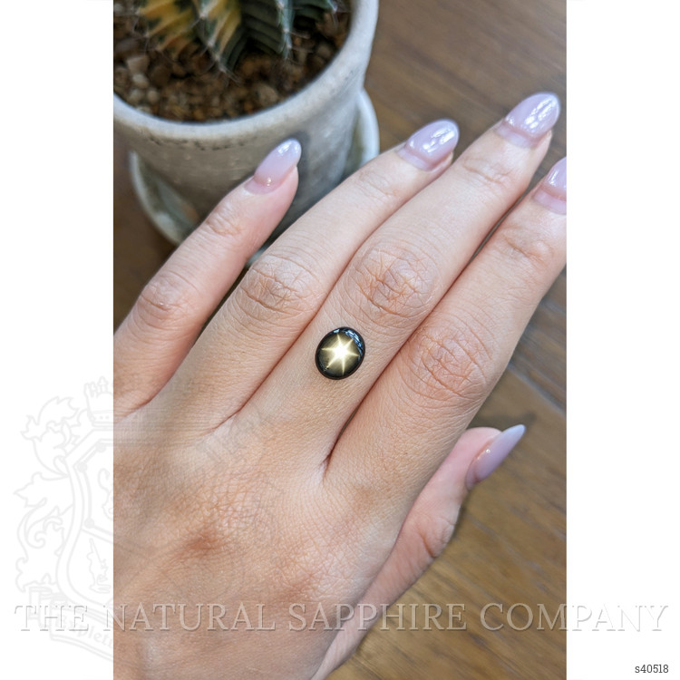 2.44 Ct. Black Star Sapphire from Thailand