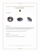 2.09 Ct. Black Star Sapphire from Thailand Appraisal