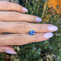 2.07 Ct. Blue Sapphire from Ceylon (Sri Lanka) Life Style