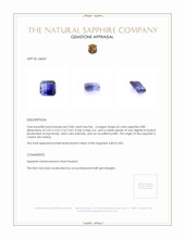 0.86 Ct. Sapphire from Ceylon (Sri Lanka) Appraisal