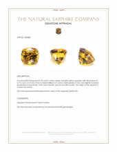 0.78 Ct. Orangish Yellow Sapphire from Ceylon (Sri Lanka) Appraisal