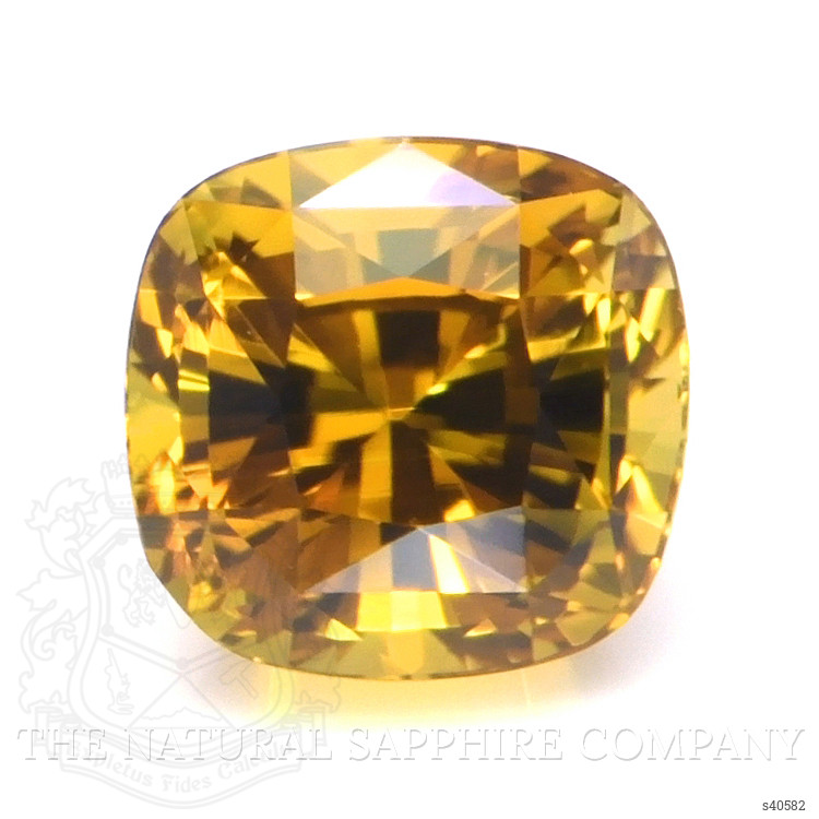 0.78 Ct. Orangish Yellow Sapphire from Ceylon (Sri Lanka)
