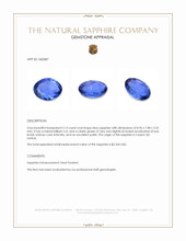 2.14 Ct. Blue Sapphire from Ceylon (Sri Lanka) Appraisal