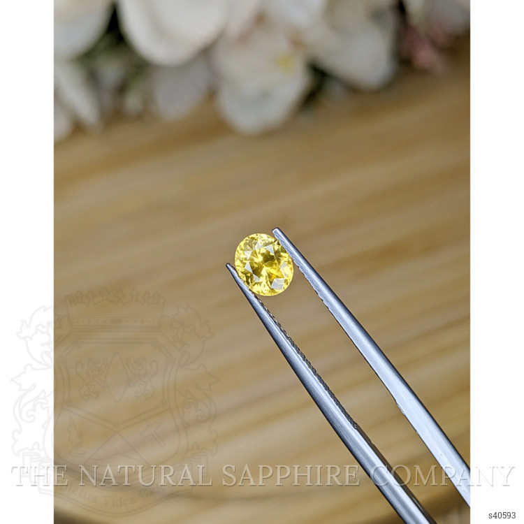 0.82 Ct. Yellow Sapphire from Ceylon (Sri Lanka)