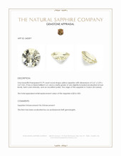 0.79 Ct. Yellow Sapphire from Ceylon (Sri Lanka) Appraisal