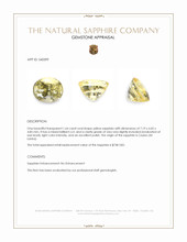 1.64 Ct. Yellow Sapphire from Ceylon (Sri Lanka) Appraisal