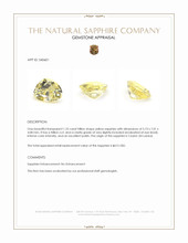 1.23 Ct. Yellow Sapphire from Ceylon (Sri Lanka) Appraisal