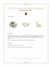 1.50 Ct. Yellow Sapphire from Ceylon (Sri Lanka) Appraisal