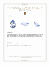 0.77 Ct. Blue Sapphire from Ceylon (Sri Lanka) Appraisal