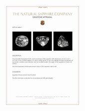 0.82 Ct. White Sapphire from Ceylon (Sri Lanka) Appraisal