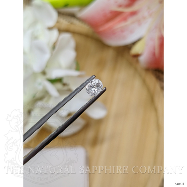 0.82 Ct. White Sapphire from Ceylon (Sri Lanka)