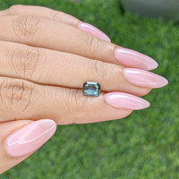 1.08 Ct. Bluish Green Sapphire from Madagascar Life Style