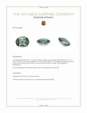 1.19 Ct. Bluish Green Sapphire from Madagascar Appraisal