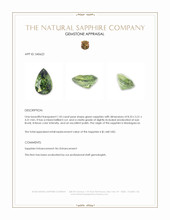 1.43 Ct. Green Sapphire from Madagascar Appraisal