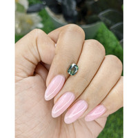 1.30 Ct. Bluish Green Sapphire from Madagascar Life Style