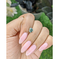1.00 Ct. Bluish Green Sapphire from Madagascar Life Style