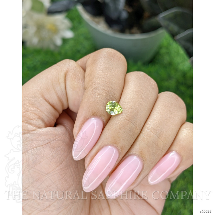 0.83 Ct. Yellowish Green Sapphire from Madagascar