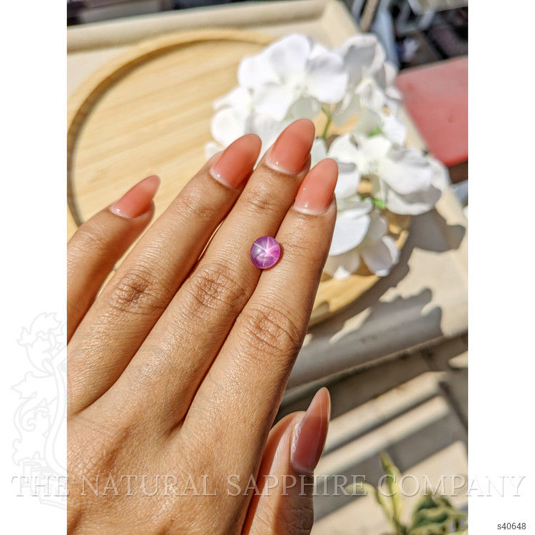 2.23 Ct. Purplish Pink Star Sapphire from Ceylon (Sri Lanka)