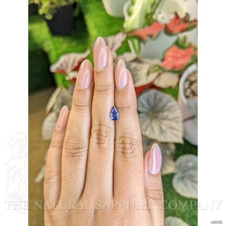 0.85 Ct. Blue Sapphire from Ceylon (Sri Lanka)