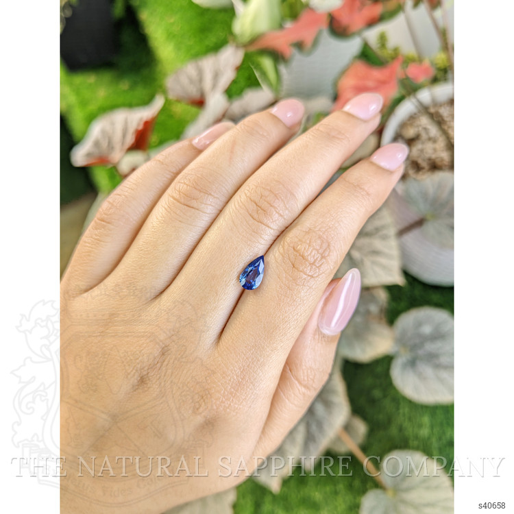 1.29 Ct. Blue Sapphire from Ceylon (Sri Lanka)