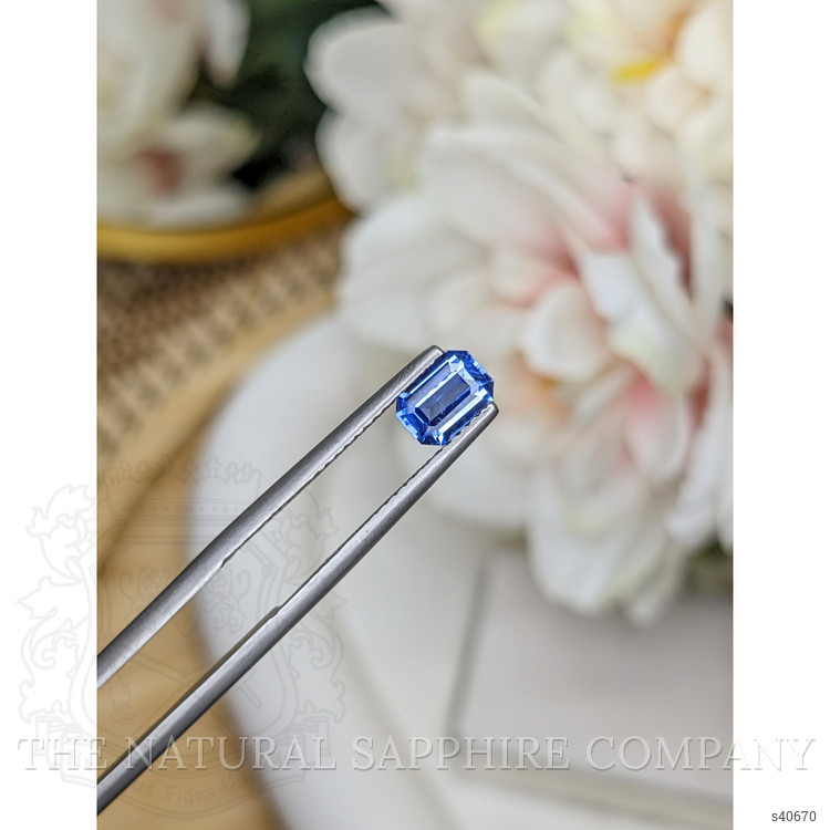 0.74 Ct. Blue Sapphire from Ceylon (Sri Lanka)
