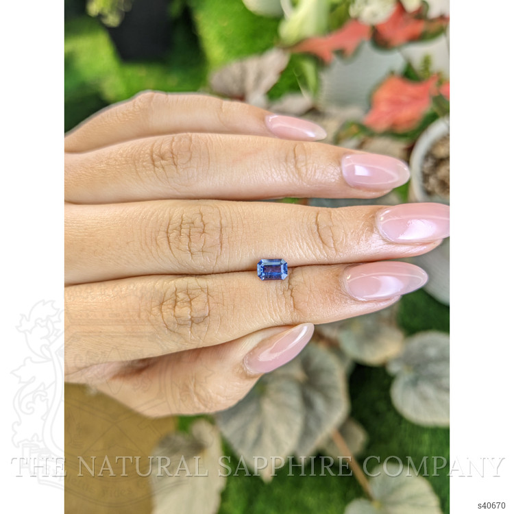 0.74 Ct. Blue Sapphire from Ceylon (Sri Lanka)