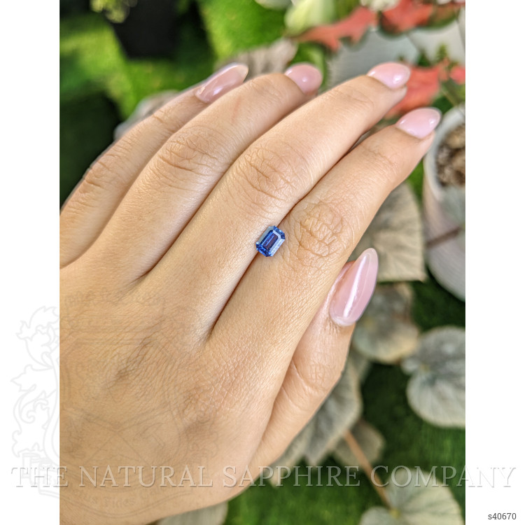 0.74 Ct. Blue Sapphire from Ceylon (Sri Lanka)