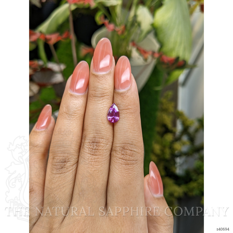 1.65 Ct. Pinkish Purple Sapphire from Ceylon (Sri Lanka)