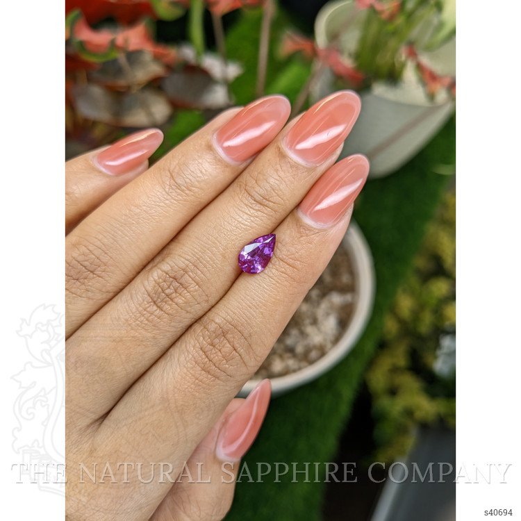 1.65 Ct. Pinkish Purple Sapphire from Ceylon (Sri Lanka)