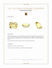 1.50 Ct. Yellow Sapphire from Ceylon (Sri Lanka) Appraisal