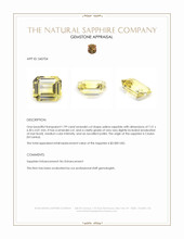 1.99 Ct. Yellow Sapphire from Ceylon (Sri Lanka) Appraisal