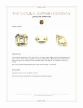 2.06 Ct. Yellow Sapphire from Ceylon (Sri Lanka) Appraisal
