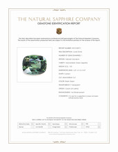 1.02 Ct. Bluish Green Sapphire from Ceylon (Sri Lanka) Scan Report