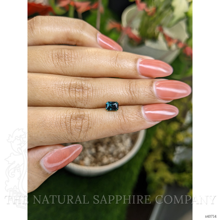 1.09 Ct. Bluish Green Sapphire from Ceylon (Sri Lanka)