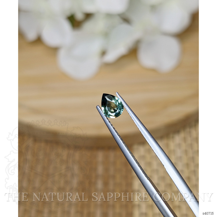 0.52 Ct. Bluish Green Sapphire from Ceylon (Sri Lanka)