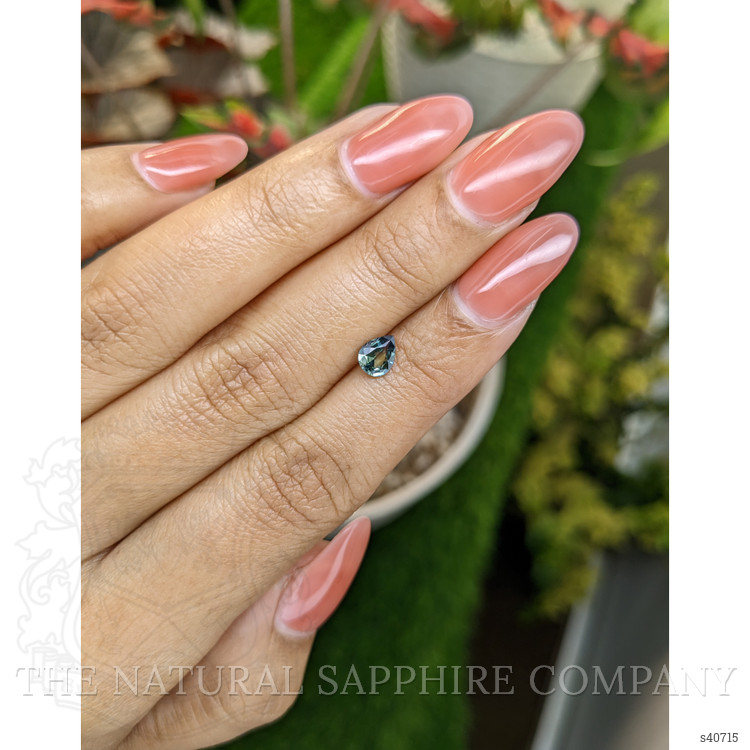 0.52 Ct. Bluish Green Sapphire from Ceylon (Sri Lanka)