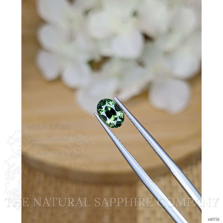 1.18 Ct. Bluish Green Sapphire from Ceylon (Sri Lanka)