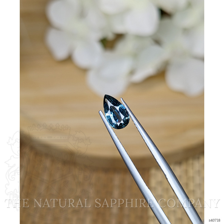 0.99 Ct. Greenish Blue Sapphire from Ceylon (Sri Lanka)