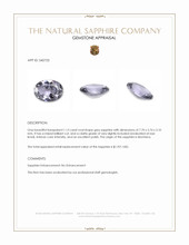 1.13 Ct. Grey Sapphire from Montana Appraisal