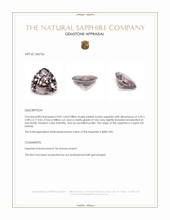 0.81 Ct. Pinkish Brown Sapphire from Ceylon (Sri Lanka) Appraisal