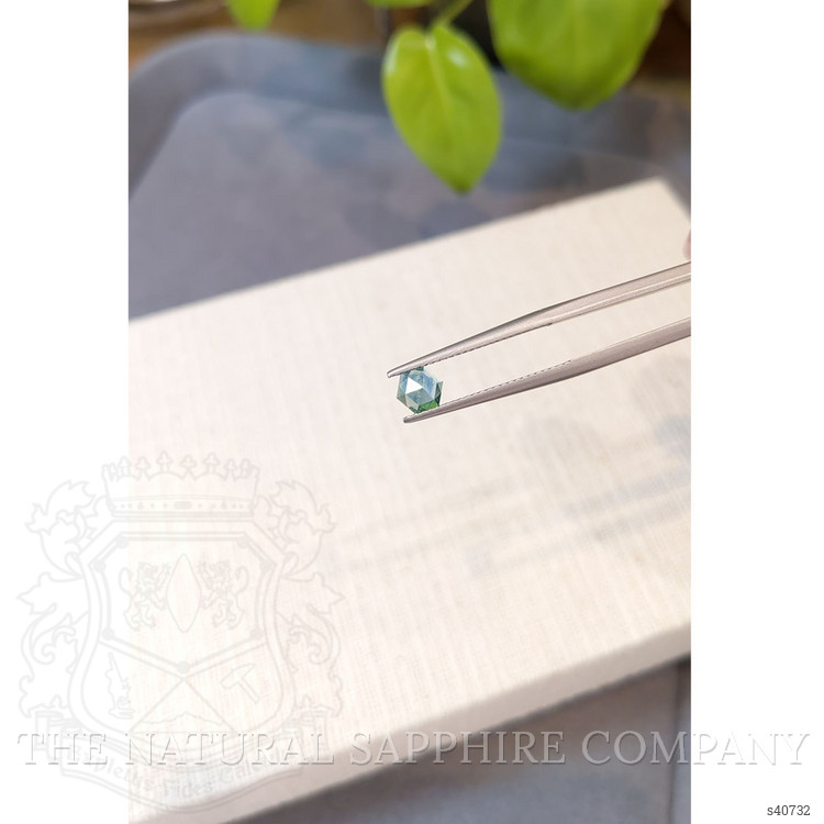 0.59 Ct. Greenish Blue Sapphire from Montana