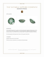 0.73 Ct. Bluish Green Sapphire from Montana Appraisal