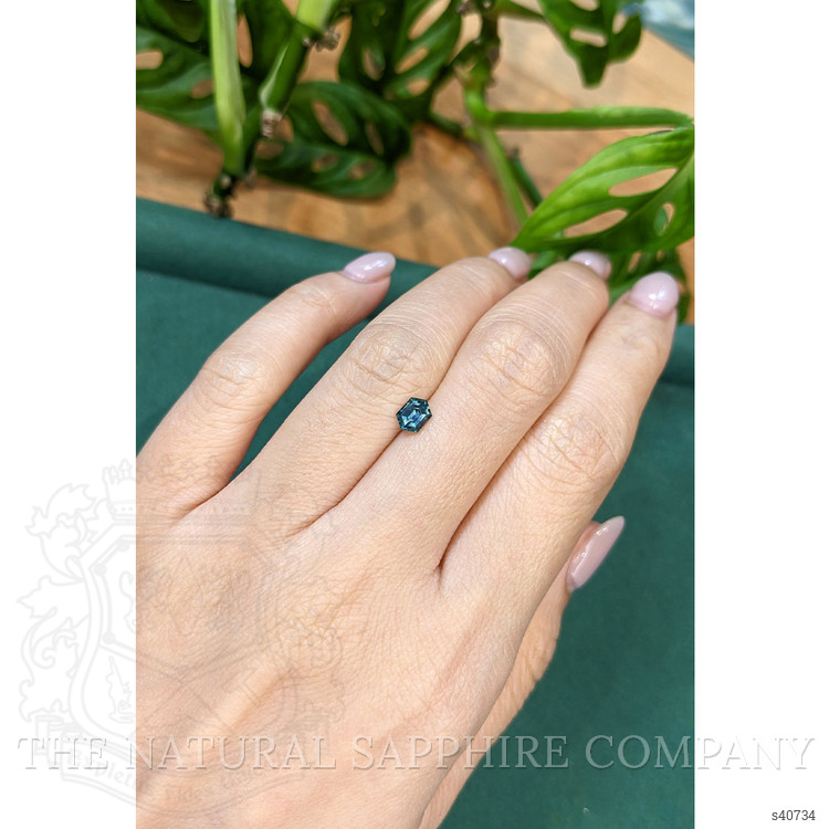 0.55 Ct. Bluish Green Sapphire from Montana