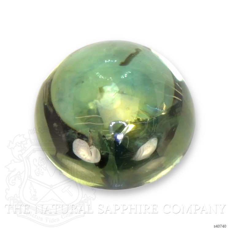 2.12 Ct. Yellowish Green Cabochon Sapphire from Montana