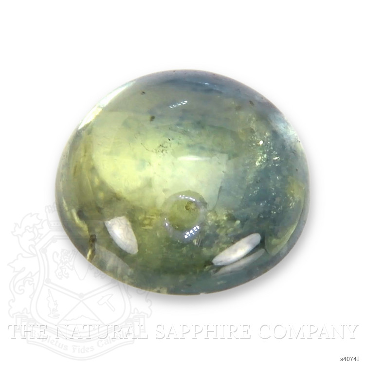 1.62 Ct. Bluish Green Cabochon Sapphire from Montana